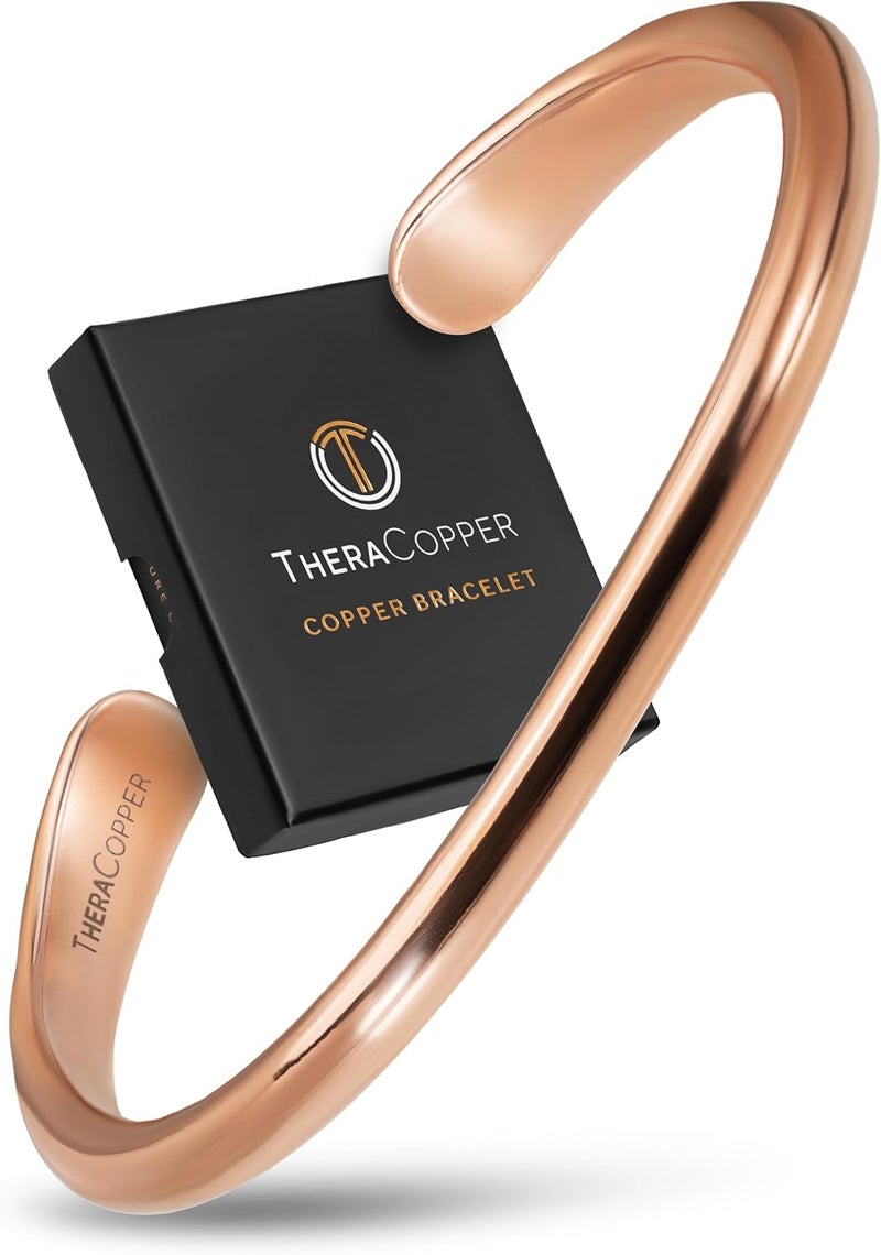 TheraCopper Copper Bracelet for Men & Women — 100% Pure Copper Bracelets — Raw, Solid & Uncoated Authentic Handmade Tibetan Bracelet Cuff Bangles - Image 1